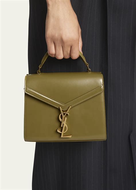 Saint Laurent Cassandre Mini Monogram YSL Box Calf Top 